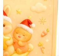 Calendario 'Avvento - Decorazione in acrilico 2D, Ornamenti per albero di Natale a forma di coniglio per 24 giorni - Per celebrare le feste invernali, visualizzazione stagionale su finestra