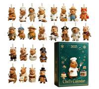 Calendario Avvento | Decorazioni Acriliche 2D | Decorazioni Capibara Per Albero Di Natale Con Conto Alla Rovescia 24 Giorni | Per Aula Festa Vacanza Tradizione Inverno Celebrazione Maniglia Porta Zain