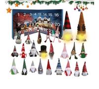 Calendario Avvento Degli Gnomi Natale 2024, Calendario Del Conto Alla Rovescia Natale Con 3 Gnomi Giganti Luminosi E 21 Decorazioni, Calendario Avvento Degli Gnomi Di 24 Giorni