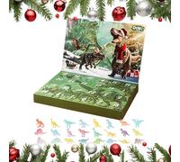 Calendario 'Avvento dei dinosauri di Natale - Scatola per il conto alla rovescia di 24 giorni, set di figurine giocattolo a, regalo divertente educativo, decorazioni festive | per l'espos