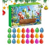 Calendario 'Avvento dei dinosauri - Figurina di dinosauro | Calendario per il conto alla rovescia - Confezione regalo con uova a Divertente giocattolo per il conto alla rovescia per le va