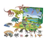Calendario 'Avvento dei Dinosauri | Giocattolo educativo con figura di dinosauro e interattivi per bambini - Calendario del conto Indietro 24 Giorni Natale per Bambini Ragazze, Per