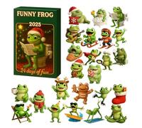 Calendario 'Avvento | Design Di Rana In Acrilico 2D - 24 Giorni Di Figurine Di Rana A Forma Di Ciondolo | Per Amanti Amici Famiglia Stagione Casa