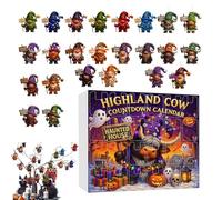 Calendario 'Avvento di Halloween | Calendario Gnome per contare i giorni | Figure decorative per pianificatore di 24 giorni per famiglie adulti, ufficio, scuola matrimonio