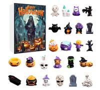 Calendario 'avvento Di Halloween - Fun Del Conto Alla Rovescia Con Fantasma In Miniatura | Figura Calderone Magico Streghe Ornamento Resina Spettrale Per Il Le Vacanze E Arredamento Infes