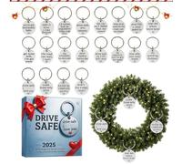 Calendario 'Avvento di Natale - 20 giorni 'Avvento 2D 2025, portachiavi sicuro con diversi saluti, per uomini, mariti, fidanzati, amici, compleanno, vacanze, San, festa del papà