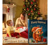 Calendario 'Avvento Di Natale 2025, Richiamo A Tema Animale, 26x18x3 Cm, Regalo A Tema Scoiattolo. Ornamento Per Il Conto Alla Rovescia Delle Vacanze, Aggiunge Allegria Natalizia, Per La Casa