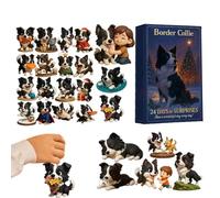 Calendario 'Avvento Di Natale 2025 - Statuine Di Cane Per Avvento In Acrilico 2D | Calendario Del Conto Alla Rovescia Per Le Feste Con Di Cani,Per Bambini Adulti Decorazione Casa Parete