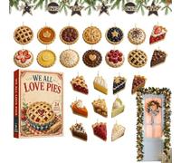 Calendario 'Avvento di Natale 2026 Ciondolo 2D Dolce e Feste | 24 Decorazioni Natalizie a Forma di Dolce per Adulti Bambini Casa Soggiorno Camera da Letto Interni