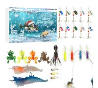 Calendario Avvento Di Natale - Attrezzatura Da Per 24 Giorni | Calendario Conto Alla Rovescia Esche Artificiali - Per tori Uomini Ragazzi Padre Lago Fiume Stagno