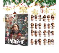 Calendario 'Avvento Di Natale Con Gesù | Decorazioni Cristiane In Acrilico 2D | Calendario Conto Alla Rovescia 24 Giorni Presepe Albero Di Natale - per Casa Parete Auto Specchietto Retrovisore
