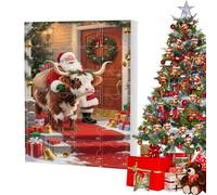 Calendario 'Avvento di Natale - Decorazione Acrilica 2D Highland - Calendario Di Natale Per Il Conto Alla Rovescia Da 24 Giorni Con Ornamenti Highland Cow,Per Adulti E Adolescenti