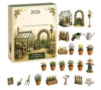 Calendario 'Avvento Di Natale Giardiniere Decorazione Acrilica 2D 24 Giorni | Countdown Giardinaggio 2026 Avvento A Natale Per Donne Casa Camera Da Letto Scrivania