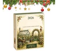 Calendario 'Avvento Di Natale Giardiniere Ornamento Acrilico 2D 24 Giorni | Countdown Giardinaggio 2026 Avvento A Natale Per Donne Casa Camera Da Letto Scrivania