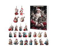 Calendario 'avvento Di Natale - Un Calendario per il Conto alla Rovescia con una Figura Miniatura di Gatto in Acrilico 2D per Bambini,Regalo Festivo Adorabile Per Tutta La Famiglia E Amici