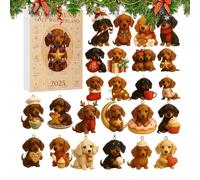 Calendario Avvento - Dog2D Portachiavi In Acrilico Ciondolo,Calendario e Feste Di 24 Giorni,Per Halloween Feste Stagionali Ringraziamento Pasqua Bambini Adolescenti Adulti