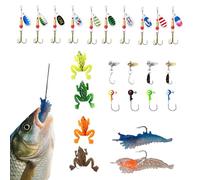 Calendario 'Avvento Esca da | Kit di attrezzatura da , esche articolate multiple per avvento Natale acqua dolce - uomini donne stagni fiumi laghi