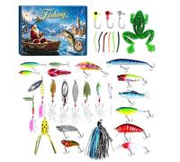 Calendario 'Avvento Esche da Pesca Avvento di Natale 24 giorni per | Calendario Countdown Pesca per Nonno Uomo Donna Marito Fidanzato Principiante Esperto Lago