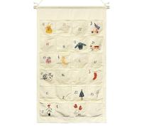 Calendario Avvento fai da te da Riempire 2025 Riutilizzabile,Formato Maxi (123x71 cm) con 24 Bustine in Tela per Bambini e Famiglia - Calendario da Parete per Dolci e Piccoli Regali