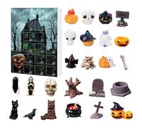 Calendario 'Avvento Fantasmi,Conteggio Alla Rovescia Halloween Horror 24 Pezzi 2025 - Decorazioni Per Famiglia Ragazzi Bambini