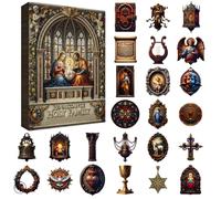 Calendario Avvento | Favore Per Feste In Acrilico 2D | 24 Giorni Calendario Avvento Ornamento Appendibile | Per Natale Bambini Famiglia Adolescenti Ragazze Ragazzi