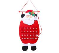 Calendario Avvento Feltro - Prospetto Murale Festivo con Tasche | Design 3D Babbo Natale Pupazzo Neve Alce, Conto Rovescia 24 Giorni, Ornamento Casa Appeso Riutilizzabile, Regalo Bambini