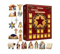 Calendario 'Avvento,Figure Cristiane 2D,Decorazioni Conto Alla Rovescia Natale Con Storia Di Gesù | Per Auto Chiesa Festa Compleanno Finestra Porta Vacanza