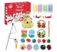 Calendario 'Avvento Giocattoli Gatto 2025 | 24 Giorni Conteggio Alla Natale Con Giocattoli Interattivi Gatto Variati - Idee Regalo Festive per Appassionati di Animali