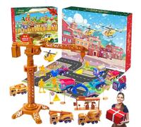 Calendario 'Avvento, giocattoli per bambini,Veicolo di ingegneria per auto per camion con conto alla rovescia di 24 giorni - Stuffer per calze di Natale, giocattoli educativi per, per bambini,