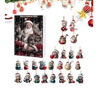 Calendario 'Avvento giocattolo di Natale | Calendario 'Avvento 2D Figura gatto in miniatura acrilico per bambini, decorazioni di Natale per donne e amiche