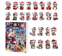 Calendario 'Avvento Giocattolo Natale,Decorazioni Collezionabili 2D Acrilico Gatto - Decorazione per Celebrazioni Stagionali 'Avvento - Idee Regalo Per Uomo Donna Bambini Ragazzi Adulti