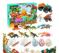 Calendario 'Avvento, giocattolo per calendario 'Avvento, 24 giorni, set da gioco con dinosauri, per bambini a Natale, compleanno, per giocare e collezionare in classe per imparare e feste
