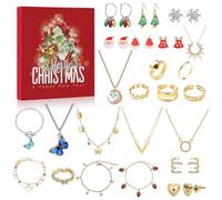 Calendario Avvento Gioielli Donna Bambina, Calendario Dell Avvento 2023 Bambino Adulto, Calendario Dell'avvento Collana Bracciale Orecchini Anelli, Regali Natale Per Lei Personalizzati Originali