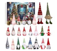Calendario Avvento Gnomi 2024, 24 calendari con conto alla rovescia per bambole gnomo in peluche, set di giocattoli gnomo da collezione di Natale, gnomo decorativo per le vacanze di Natale