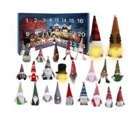 Calendario Avvento Gnomi 2024, Calendario Avvento Gonks luminoso 2024, Calendario del conto alla rovescia di Natale, gnomo decorativo per le vacanze di Natale (3 gnomi luminosi + 21 gnomi normali)