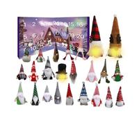 Calendario Avvento Gnomi 2024, Calendario Avvento Gonks luminoso 2024, Calendario del conto alla rovescia di Natale, gnomo decorativo per le vacanze di Natale (3 gnomi luminosi + 21 gnomi normali)