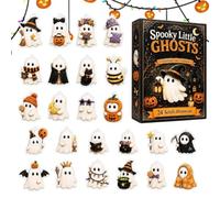 Calendario Avvento Halloween Fantasma 24 Giorni Acrilico 2D | Countdown Avvento Halloween 2026 Per Bambini Famiglia Casa Appartamento Salotto Festa Vacanze Albero Parete Finestra UN