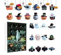 Calendario 'avvento Halloweens Avvento CONTENUTO A 24 giorni | Halloweens Countdown Box con figurine, ornamento desktop spettrale per scaffale, ornamento desktop sculture inquieta
