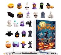Calendario 'Avvento horror di Halloween - Nightmare di 24 giorni di conto alla rovescia prima di Natale | Figurine in resina sospesa 3D | Regalo per bambini, ufficio e decorazione della casa