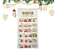 Calendario 'Avvento In Stoffa Con Tasche | Borsa Caramelle 24 Giorni | Calendario Conto Alla Rovescia Riutilizzabile In Tessuto,Per Caramelle Snack Piccoli Oggetti Soggiorno Parete Porta
