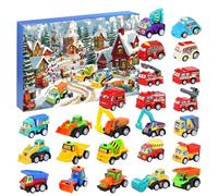 Calendario Avvento Macchinine 2025 Kinder Bambini Calendario dell'Avvento Auto con 24 Macchinine per 3 4 5 6 7 8 9 Anni, Conto alla Rovescia di 24 Giorni Natale Regalo