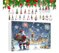 Calendario 'Avvento, morbido peluche, 28x25 cm, set di ornamenti in peluche, decorazioni per il conto alla rovescia di Natale, design riutilizzabile, per le vacanze del Ringraziamento Pasqua