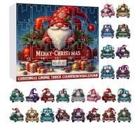 Calendario Avvento Natale 2025-24 Giorni Pendaglio Acrilico 2d Auto Babbo Natale Avvento 2025 - Calendario A Conto Alla Rovescia Incanto Festivo Per Cortile Festa Finestra Camera