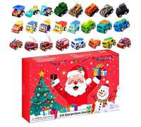 Calendario 'Avvento Natale 2025 | Calendario Conto Alla Rovescia 24 Giorni Macchinine a Rinvio Festività 2025 | Giocattoli Da Collezione Regali Natalizi Bambini,Festa Casa Giorno Per Ragazzi
