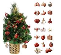 Calendario 'Avvento Natale 2025 | Ciondolo In Acrilico 2D Countdown Natalizio | Pendente Anatomia Ispirato Alla Scienza,Per Laboratori Scuola Parete Infermieri Studenti Compleanno Festività