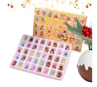 Calendario 'Avvento Natale | 24 Giorni Coniglio Di Cioccolato Con Figura Capibara | Charm Borsa Per Feste Adulti Ragazzi Bambini | Feste Di Dicembre Adolescenti Bambini Adulti