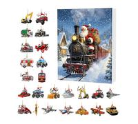 Calendario 'Avvento Natale | 24 Giorni Decorazioni di Albero Avvento | Decorazione Veicolo Acrilico 2D per Evento Zaino Casa Festa