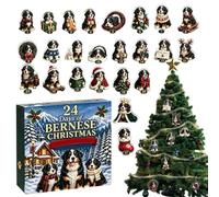 Calendario Avvento Natale Cane 2D Acrilico Mini Bovaro Bernese | Giocattoli Festivi Per Bambini Decorazione Casa Colonica Per Adulti Bambini Porta Parete Albero Casa Colonica Ufficio