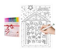 Calendario 'avvento natalizio 2025, con conto alla rovescia interattivo, con presepe, per divertimento quotidiano, design accattivante con mini figure da collezione, calendario 'avvento per