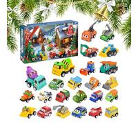 Calendario 'avvento Natalizio,Calendario Conteggio Alla Rovescia 2025 Con Auto A Rovescio - Automobiline, Decorazione Tavolo Per Ragazzi Bambini Sorella Amica